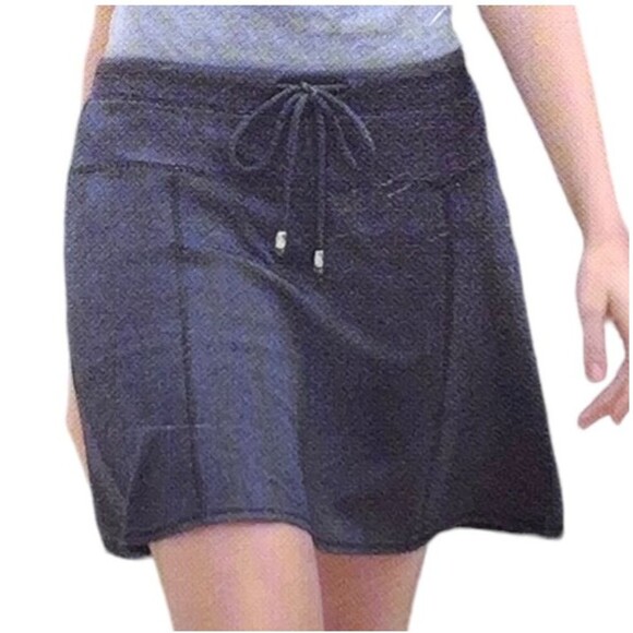 Green Tea Womens A-Line Knit Skort  Size L  Black  Activewear Athleisure Casual - Picture 5 of 8